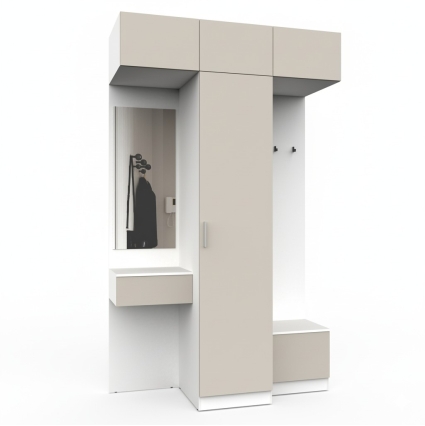 Набор мебели для прихожей "Марсель-254" МР 01-254 В2490 Ш1500 Г580 (ЛДСП Кашемир)